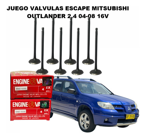 Juego Valvulas Escape Mitsubishi  Outlander 2.4 04-08 16v