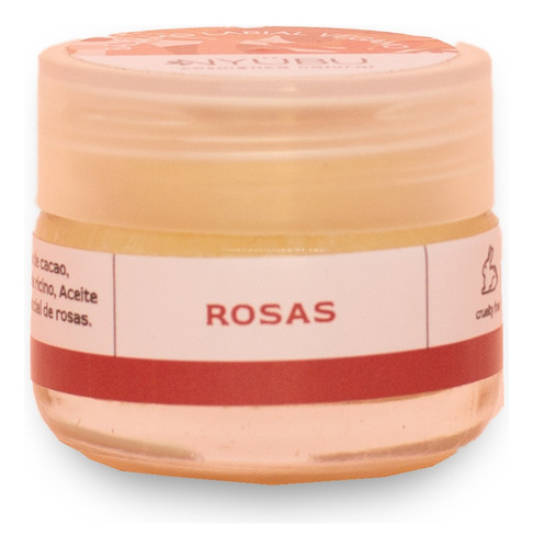 Bálsamo Labial Vegano Sabor Rosas - 15ml