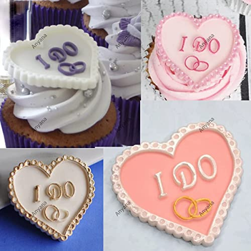 Anyana Wedding Love Baking Molds Heart With I Do Silicone Fo