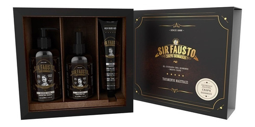 Kit Anti Caspa Pelo Sir Fausto Shampoo Tonico Gel Barber