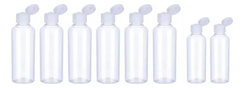 Set 8 Botella De Viaje Dispensadora 100 Ml+50ml Transparente