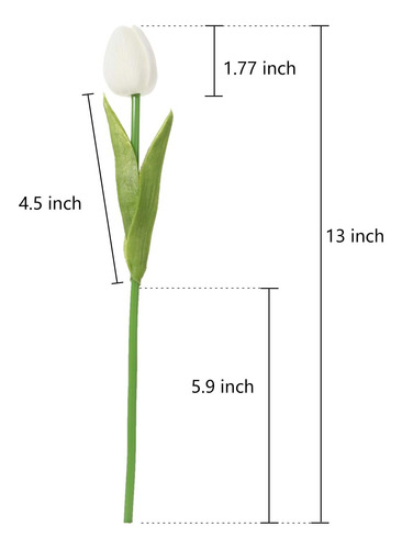 Ramo De Tulipanes Artificiales De Tacto Real Para El Hogar,