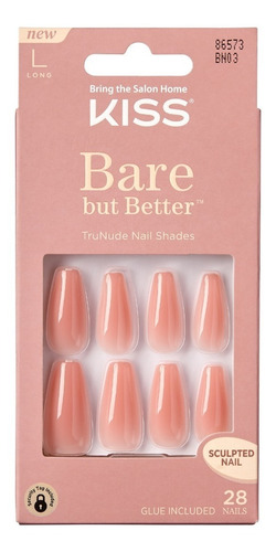 Kiss Uñas Postizas Bare But Better Glue-on Nude Glow Bare but Better - Nude Glow KISS