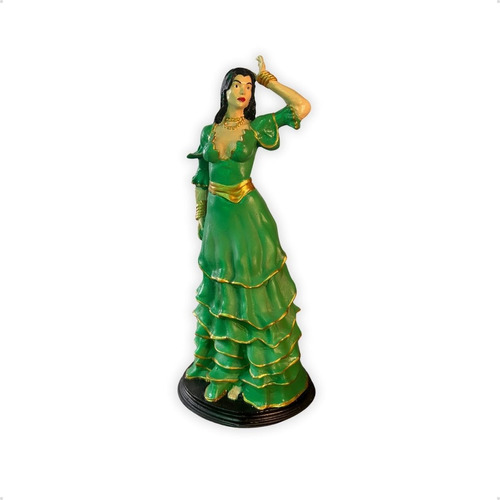 Cigana Esmeralda Realista 26cm - Umbanda/ Candomblé Cor Verde