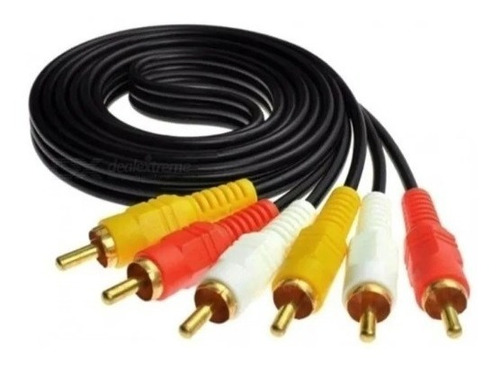 Cable 3x3 Rca Macho  1.7 Metros