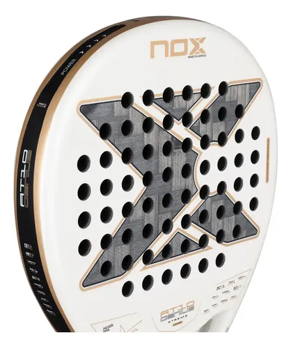 Raquete De Padel Nox At10 2026 Luxury Genius 12k Alum Xtrem Branco