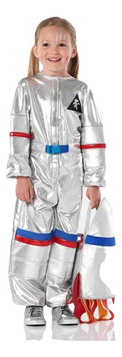 Disfraces Espacial Niños Traje Espacial De Plata Piloto