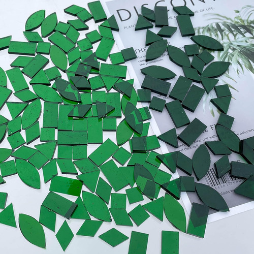 Azulejos De Mosaico De Vidrio Transparente Verde 240 Pi...