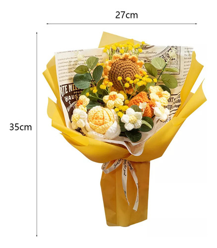 - Ramo De Flores Completo De Ganchillo, Ramo De Flores