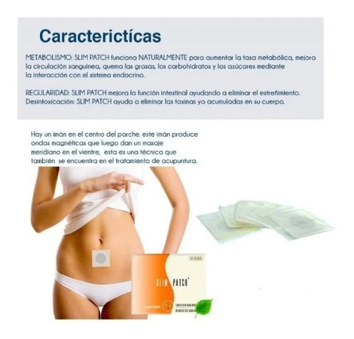 30 Parches Slim Patch + Aros Adelgazantes Baje De Peso