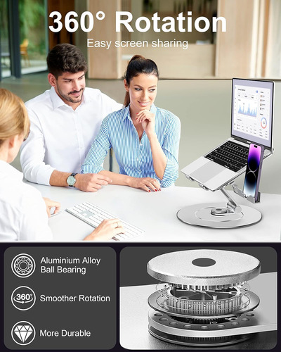Soporte Ajustable Para Computadora Portátil Con Base Girator