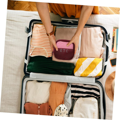 3pcs Cosmetiquera Neceser Estuches De Maquillaje Viaje Mujer Rojo