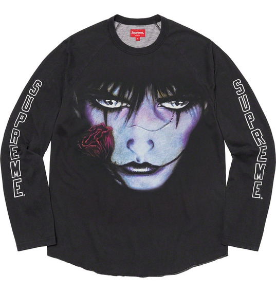 Playera Supreme X Crow Black Eyes Raglan Original | Envío gratis