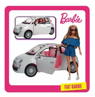 Auto Fiat De Barbie Con Accesorios Coche Fiat 500 Original