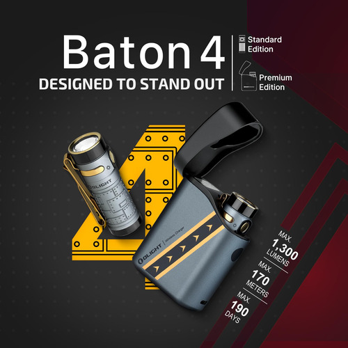 Linterna Edc Olight Baton4 Premium Edition, 1300 Lúmenes, Co