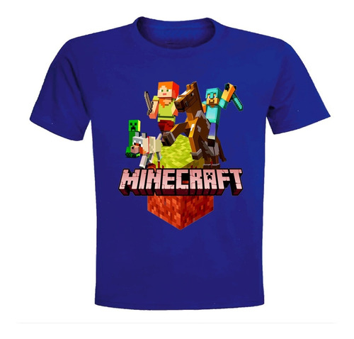 Poleras Minecraft 100% Algodón Premium, Niños, Jóvenes