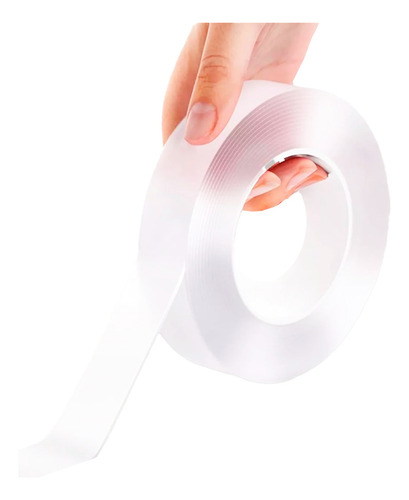 Cinta Adhesiva Mágica Nano Tape Doble Faz 30mm X 1 Mt Neón