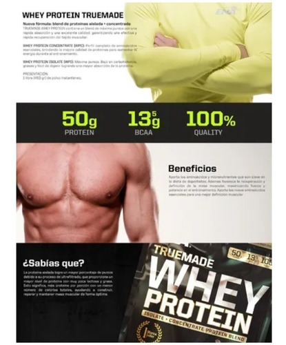 Imagen 2 de 5 de Promo X 2 Proteina True Made X453gr Ena - Vainilla Mg