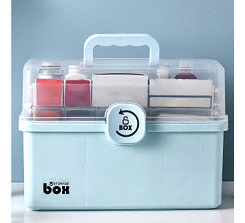 Botiquín De De Caja De Contenedores De Azul De 3 Niveles
