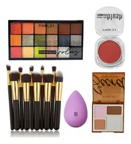 Comprar Súper Combo! Brochas Paleta Iluminadores Esponjas! Makeup