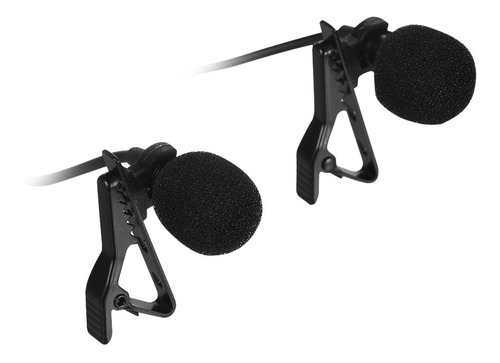Microfone De Lapela De Lavalier De Cabeça Dupla Andoer 6 M/