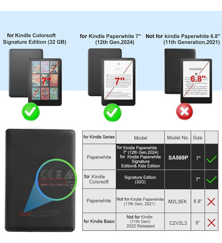 Estojo Para E-reader De 7 Polegadas Sa568b