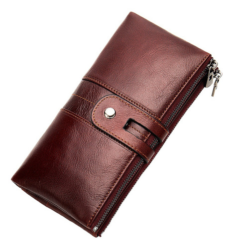 Billetera Marrant De Piel Auténtica De Vacuno, Estilo Empres