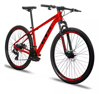 Bicicleta  mtb GTS Feel GLX aro 29 19" 24v freios de disco mecânico câmbios Indexado cor vermelho