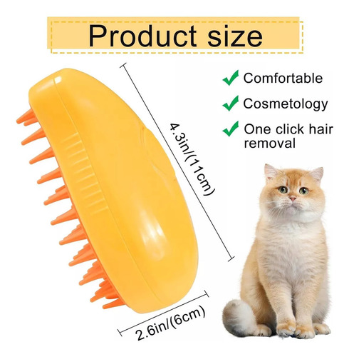 . 2 Cepillos De Vapor For Gatos 3 En 1, Autolimpiantes