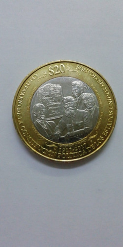 Moneda $20 Centenario De La Constitución Política De Los Eum