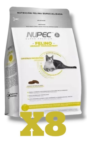 Pack De 8 Nupec Felino Urinary Management 1.5 Kg