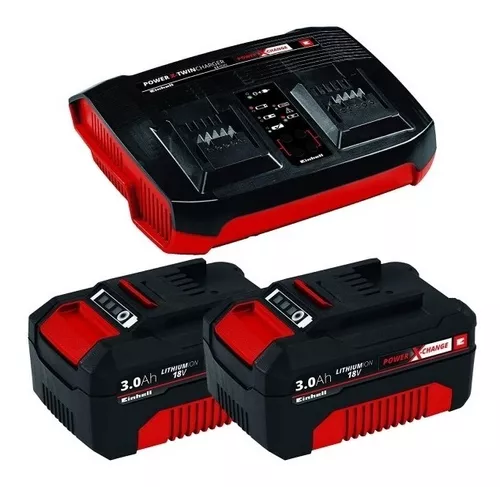 Einhell Power X-Change 2x 3Ah & Twincharger Kit 4512083 Batterie