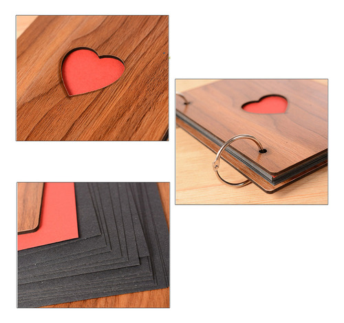 Álbum Diy Wood Cover P: Aniversario, Boda, Viaje