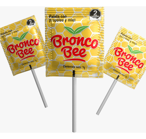 Paleta Con Propóleo Y Miel Bolsa Con 50 Piezas Broncobee