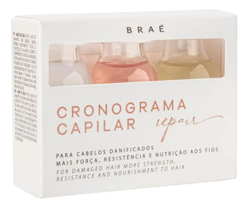 Kit Braé Cronograma Capilar Repair Ampola Capilar 3x13ml