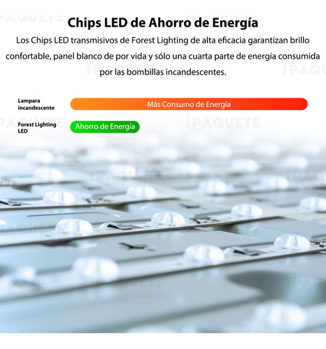 Panel Led Plafon Para Techo Embutir 48w Cuadrado Luz Fria