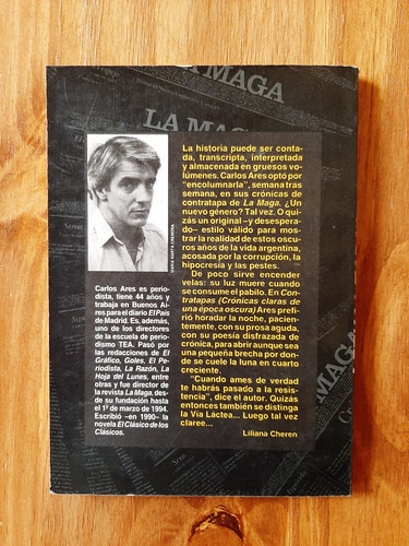 Carlos Ares. Contratapas. Libros De La Maga (Usado)