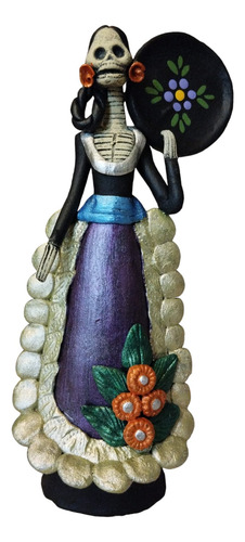 Catrina De Barro 22 Cms. De Alto