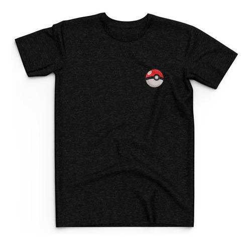 Remera 100% Algodón Unisex Con Bordado Pokebola