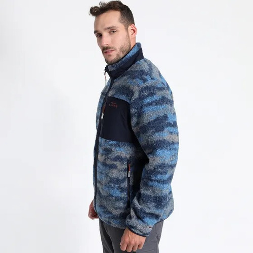 Polar Hombre Sherpa Estampado Kannu Azul