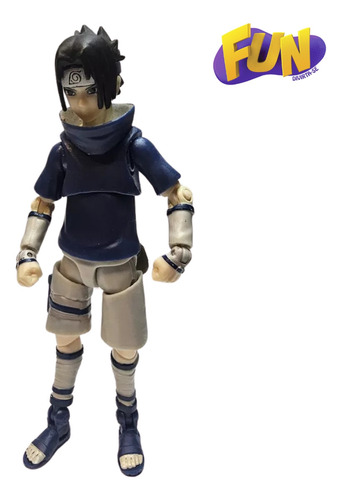 Boneco Naruto Sasuke Articulado Bandai 12cm F0136-4a Fun
