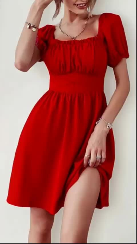 Vestido Campesino Para Mujer De Moda Casual #verbena MercadoLibre