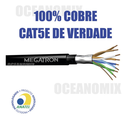 Cabo 4 Pares Cat5e Utp Externo Blindado 15m 100% Cobre 10 Rj