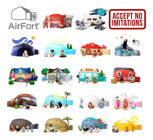 El Original Airfort Patentado - Construye Una Fortaleza En