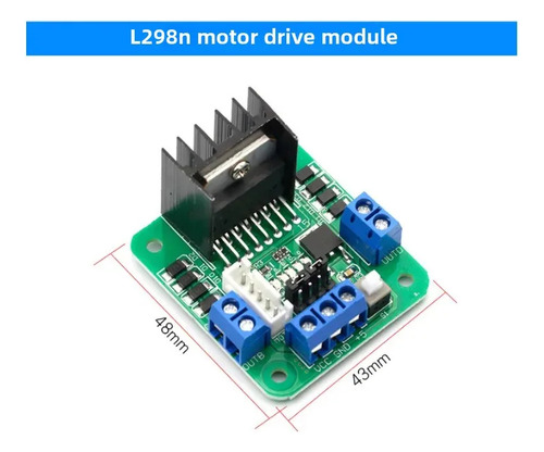 Motor De Corriente Continua L298n Versión Roja - Módulo De P