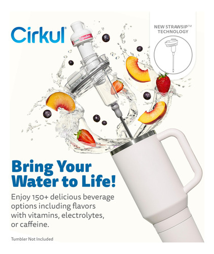 Tapa Y 2 Cartuchos De Sabor Para Vaso Cirkul All-day De 1,2