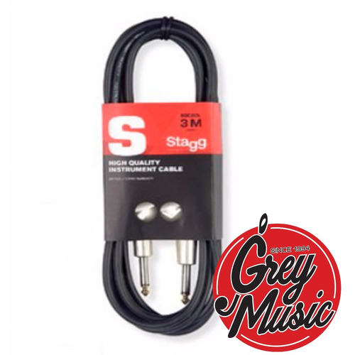 Cables Stagg Sgc3dl Plug-plug 3 Metros - Grey Music -
