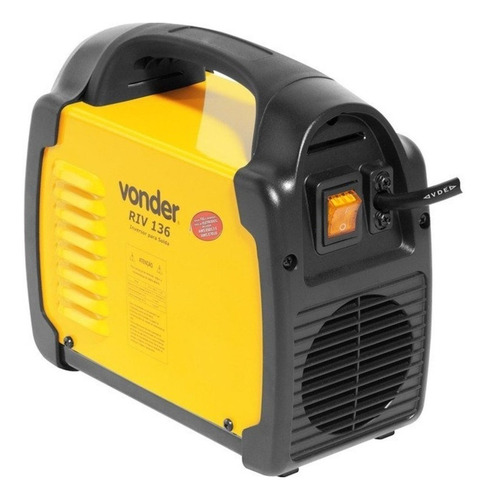 Imagem 2 de 2 de Máquina de solda inverter Vonder RIV 136 amarela e preta 50Hz/60Hz 127V/220V