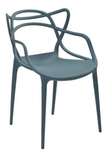 Cadeira de jantar Rivatti Allegra, estrutura de cor  verde-petróleo, 1 unidade