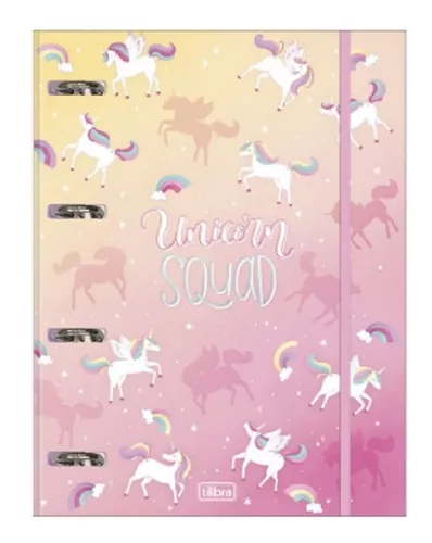 Caderno Elástico De Unicornio Desenho Promoção